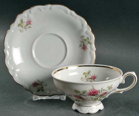 Wild Rose Footed Cup & Saucer Set