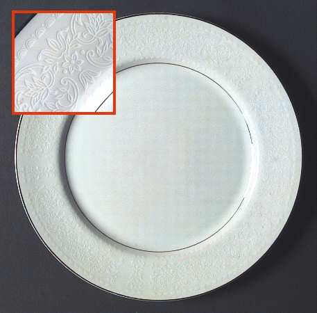 White Lace Dinner Plate