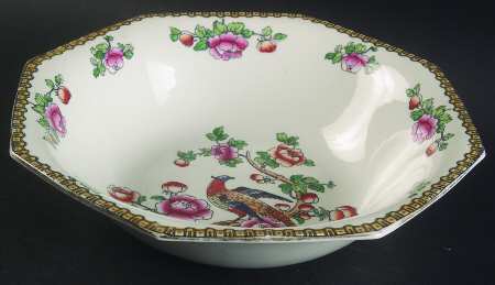 Pheasant (Smooth) 9" Octagonal Vegetable Bowl
