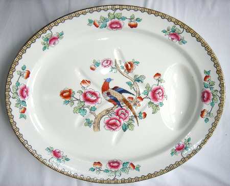 Pheasant (Smooth) 19" Oval Platter with Well
