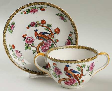 Pheasant (Smooth) Flat Bouillon Cup & Saucer