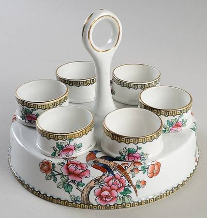 Pheasant (Smooth) Egg Cup Set (6 Egg Cups and Tray)