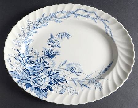 Harvest Blue 12" Oval Serving Platter