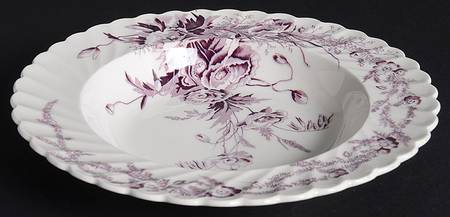 Harvest Lavender Rim Soup Bowl