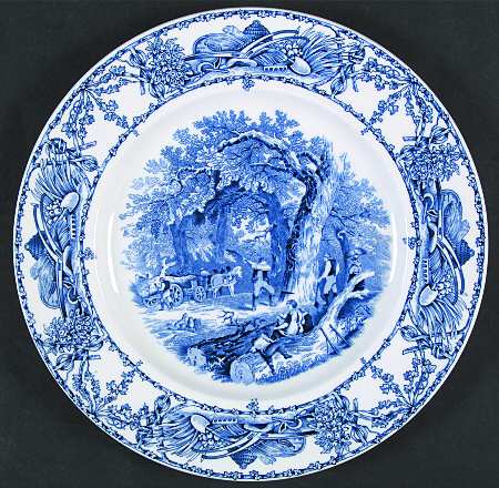 Pastoral Davenport Blue by Arthur J Wilkinson