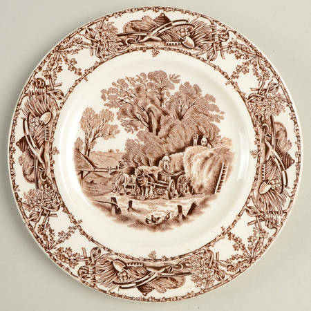 Pastoral Davenport Brown Bread & Butter Plate