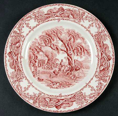 Pastoral Davenport Red Salad Plate