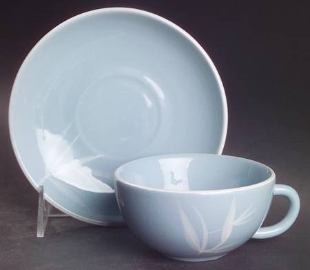 Blue Pacific Footed Cup & Saucer Set