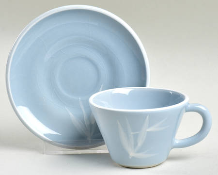 Blue Pacific Flat Demitasse Cup & Saucer Set