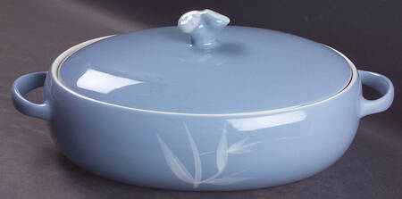 Blue Pacific 3 Quart Oval Covered Casserole