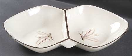 Dragon Flower 16" Oval Divided Vegetable Bowl