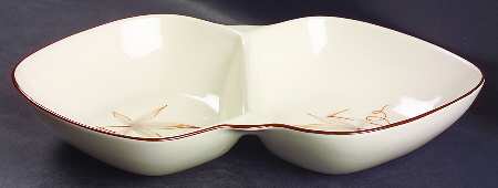 Passion Flower 13" Oval Divided Vegetable Bowl
