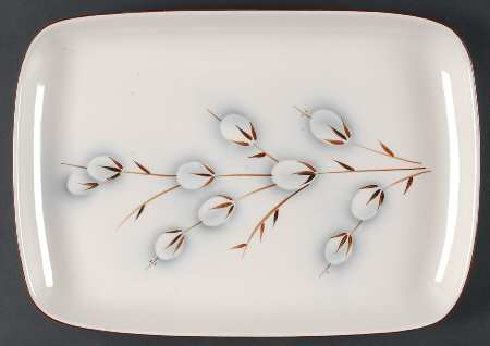 Pussy Willow 14" Rectangular Serving Platter