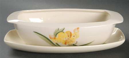 Tiger Lily Gravy Boat & Underplate/Relish