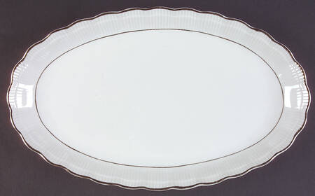 Empire (Gold Trim) 15" Oval Serving Platter