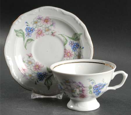 Garland Footed Cup & Saucer Set