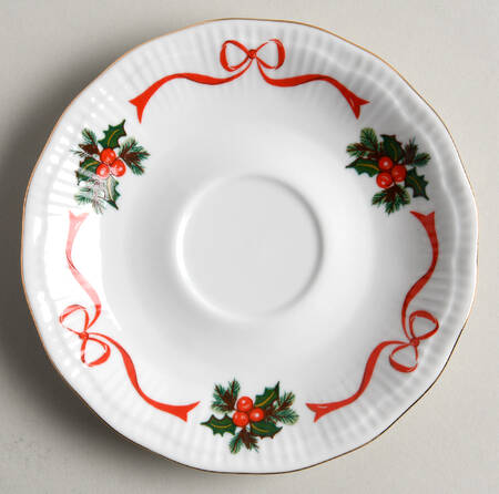 Holiday Ribbon (Ribbed) Saucer