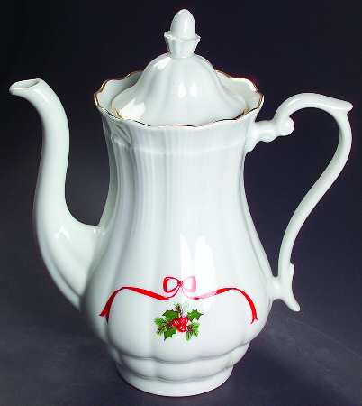 Holiday Ribbon (Ribbed) Coffee Pot & Lid