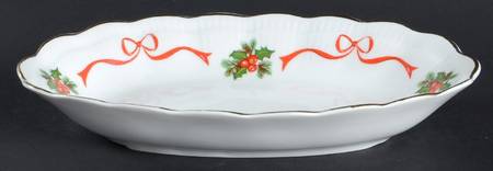 Holiday Ribbon (Ribbed) Relish/Gravy Underplate