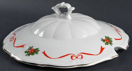 Holiday Ribbon (Swirled) Lid for Tureen