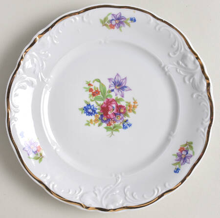 Meissen Flower (Raised Scroll) Salad Plate