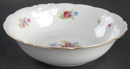 Meissen Flower (Raised Scroll) 9" Round Vegetable Bowl