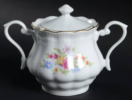 Meissen Flower (Ribbed) Sugar Bowl & Lid