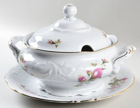 Moss Rose Tureen & Lid w/Underplate