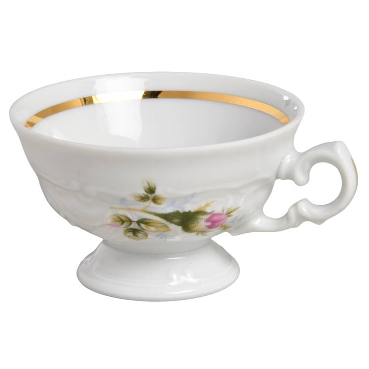 Moss Rose Footed Demitasse Cup