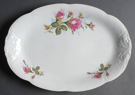 Moss Rose 13" Oval Serving Platter
