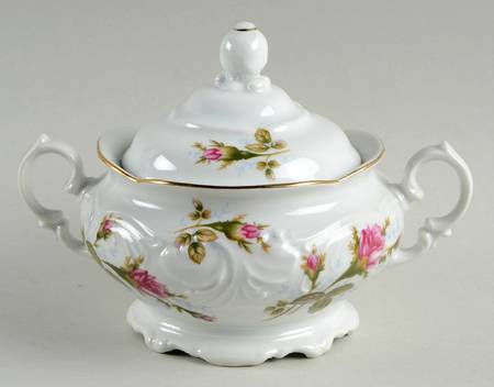 Moss Rose Sugar Bowl & Lid
