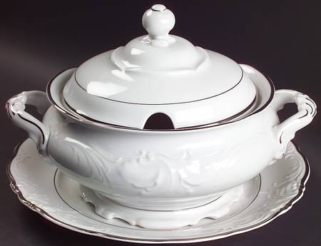 Platina Tureen & Lid w/Underplate