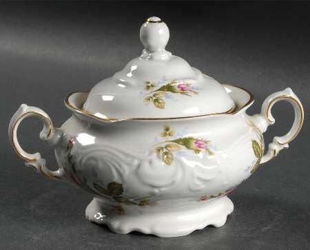 Pompadour Rose Sugar Bowl & Lid