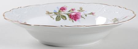 Pompadour Rose Rim Soup Bowl
