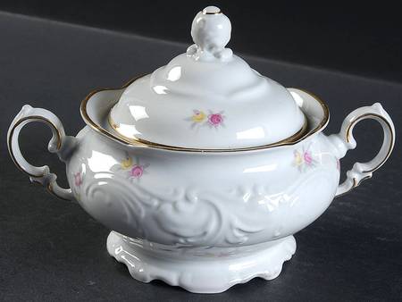 Rose Garland Sugar Bowl & Lid