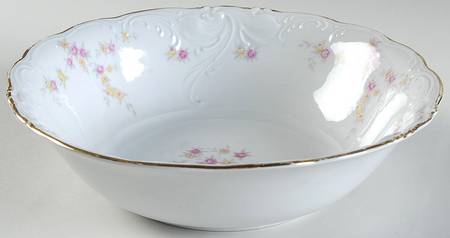 Rose Garland 9" Round Vegetable Bowl