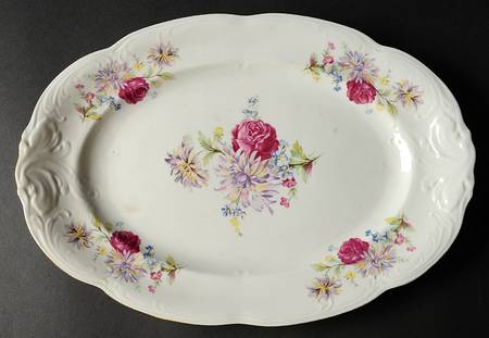 Rose Crest 12" Oval Serving Platter