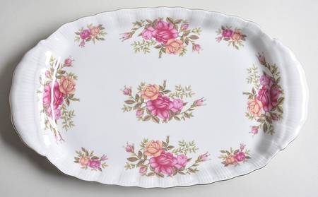Rose Garden 12" Oval Serving Platter
