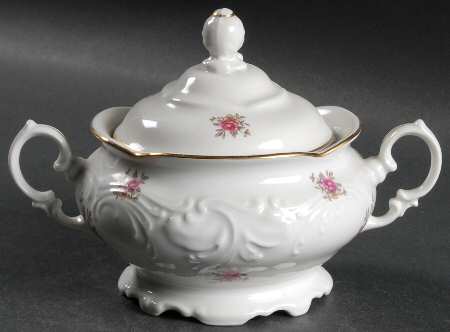 Rosebud Sugar Bowl & Lid