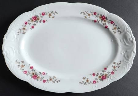 Rosebud 13" Oval Serving Platter