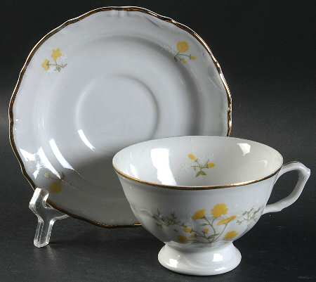 Spring Time Footed Cup & Saucer Set