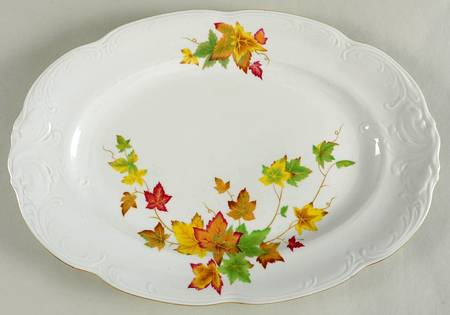Autumn Leaves 13" Oval Serving Platter