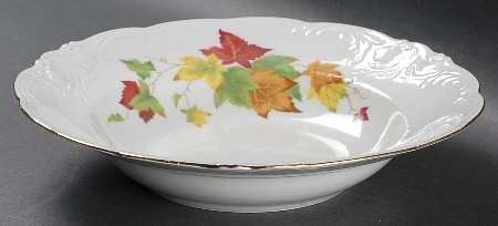 Autumn Leaves Rim Soup Bowl