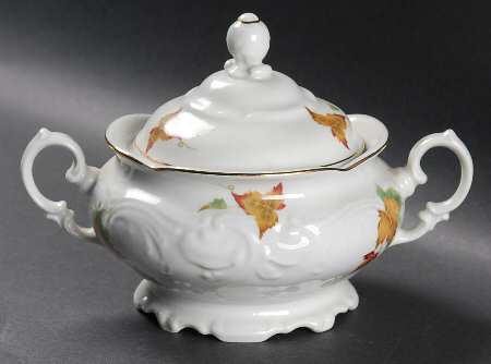 Autumn Leaves Sugar Bowl & Lid