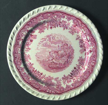 Herald Pink Large Rim Soup Bowl