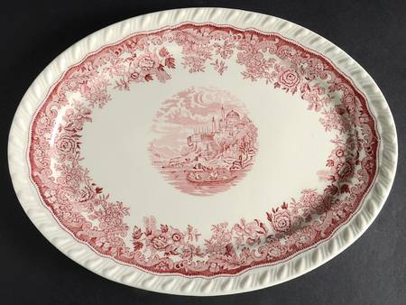 Herald Pink 13" Oval Serving Platter