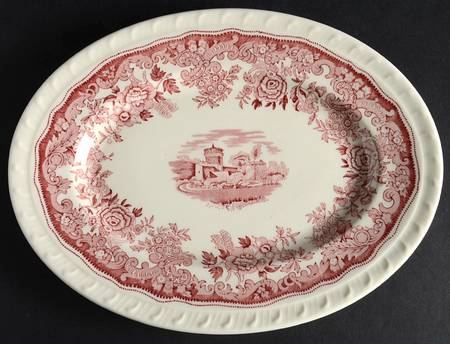 Herald Pink 10" Oval Serving Platter