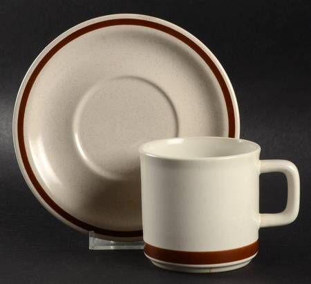 Sandusky Flat Cup & Saucer Set