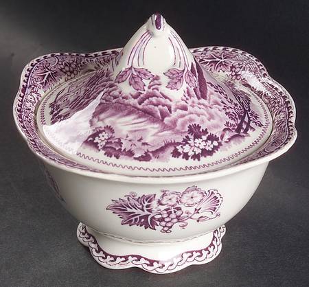 Abbeys Lavender Sugar Bowl & Lid