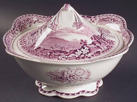 Abbeys Lavender Round Covered Vegetable